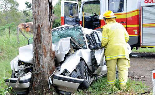 A MAN, 61, was dead on arrival at Gympie Hospital after this single vehicle crash in Old Maryborough Road yesterday. A MAN, 61, was dead on arrival at Gympie Hospital after this single vehicle crash in Old Maryborough Road yesterday.